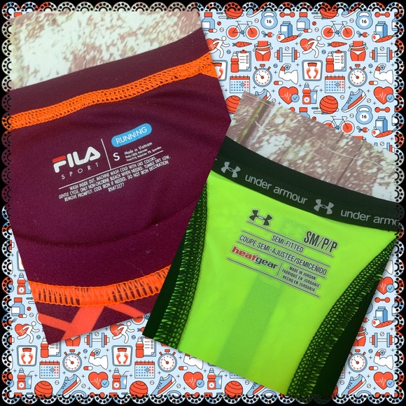 Set of Under Armour/Fila athletic tops, size S - Picture 5 of 5